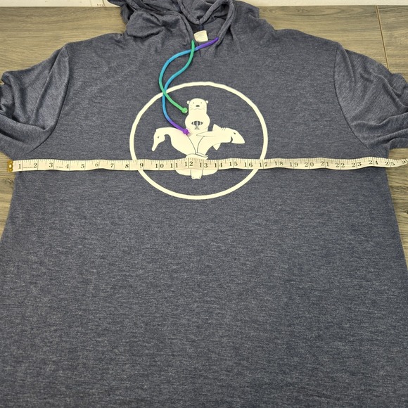 St Louis‎ Aquarium Hoodie Adult 2XL Blue Long Sleeve Lightweight Cotton Blend - Picture 6 of 12